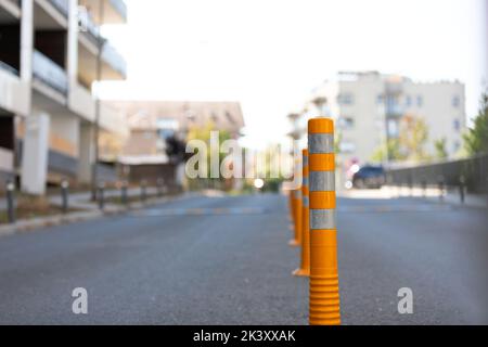 Bild einer modernen Parkplatzbarriere Stockfoto