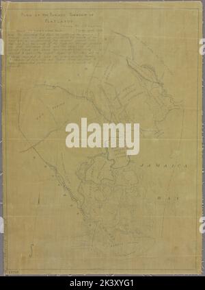 Plan der ehemaligen Gemeinde Flachland kartografisch. Karten. 1915. Lionel Pincus und Prinzessin Firyal Map Division. Brooklyn (New York, N.Y.), Flatlands (New York, N.Y.) Stockfoto