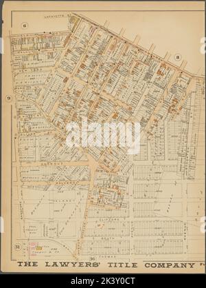 Newark, Double Page Plate No. 32 Karte begrenzt durch Hamburgh Pl., Avenue N, Thomas St., Sandford St. 1889. Kartografisch. Atlanten, Karten, Pläne, Vermessung. Lionel Pincus und Princess Firyal Map Division. Newark (N.J.) Stockfoto