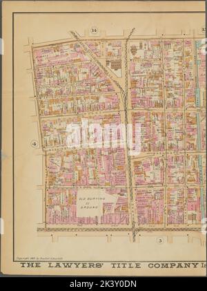 Newark, doppelseitige Platte Nr. 3 Karte begrenzt durch High St., New St., Broad St., William St. 1889. Kartografisch. Atlanten, Karten, Pläne, Vermessung. Lionel Pincus und Princess Firyal Map Division. Newark (N.J.) Stockfoto