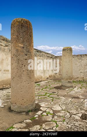 Mitla oder Stadt der Toten, archäologische Stätte in Oaxaca, Mexiko Stockfoto