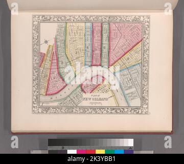 Plan von New Orleans. Mitchell, S. Augustus (Samuel Augustus), 1792-1868. Kartografisch. Karten. 1863. Lionel Pincus und Prinzessin Firyal Map Division Stockfoto