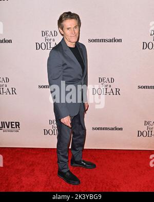 Los Angeles, USA. 28. September 2022. Willem Dafoe bei der Premiere von „Dead for A Dollar“ im Directors Guild Theatre. Bildquelle: Paul Smith/Alamy Live News Stockfoto