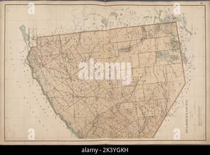 New York State, Doppelseitenplatte Nr. 19 Karte von St. Lawrence County kartografisch. Atlanten, Karten. 1895. Lionel Pincus und Prinzessin Firyal Map Division. New York (Bundesstaat) - - vMaps. Stockfoto