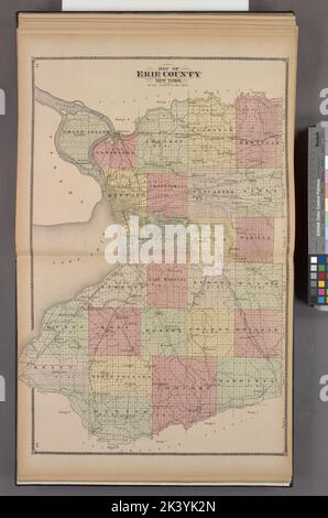 Karte von Erie County New York kartografisch. Atlanten, Karten. 1880. Lionel Pincus und Prinzessin Firyal Map Division. Erie County (N.Y.), Immobilien , New York (Bundesstaat) , Erie County Stockfoto