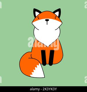 Cartoon-Bild von einem roten Fuchs. Vektorgrafik Stock Vektor
