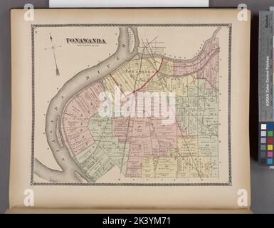 Tonawanda Township Kartografisch. Atlanten, Karten. 1880. Lionel Pincus und Prinzessin Firyal Map Division. Erie County (N.Y.), Immobilien , New York (Bundesstaat) , Erie County Stockfoto