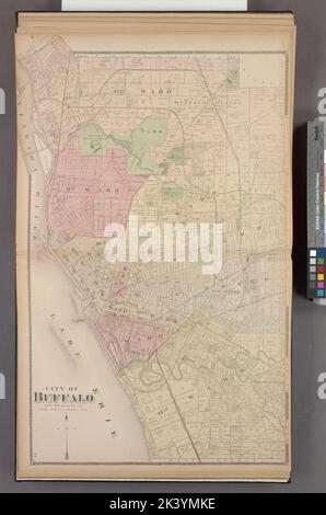 City of Buffalo kartografisch. Atlanten, Karten. 1880. Lionel Pincus und Prinzessin Firyal Map Division. Erie County (N.Y.), Immobilien , New York (Bundesstaat) , Erie County Stockfoto
