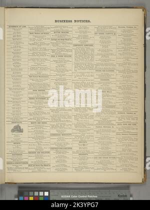 Geschäftsmitteilungen. Kartografisch. Atlanten, Karten. 1876. Lionel Pincus und Prinzessin Firyal Map Division. Elmira (New York) Stockfoto