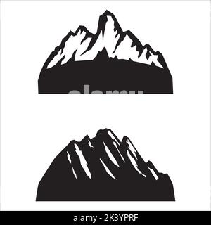 Vektor-Set Von Rocky Mountains Illustration Isoliert Auf Weißem Hintergrund Stock Vektor