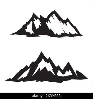 Vektor-Set Von Rocky Mountains Illustration Isoliert Auf Weißem Hintergrund Stock Vektor