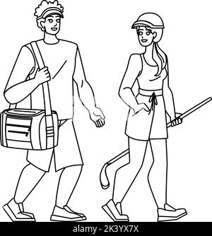 Golf-Vektor koppeln Stock Vektor