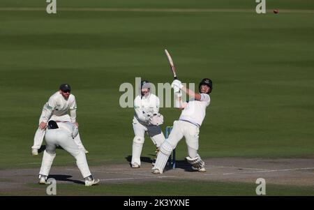 Hove, Großbritannien 28.. September 2022 : Sussex's Ali Orr hat beim zweiten Match zwischen Sussex und Glamorgan auf dem Central County Ground 1. in Hove im LV= Insurance County Championship Division gespielt. Stockfoto