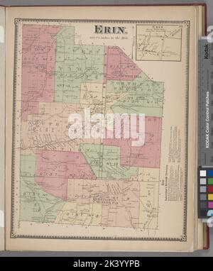 Erin. Township; Erin Village; Erin Subscriber's Business Directory kartografisch. Atlanten, Karten. 1869. Lionel Pincus und Prinzessin Firyal Map Division. Chemung County (N.Y.), Immobilien , New York (Bundesstaat) , Chemung County, Unternehmen, New York (Bundesstaat) , Chemung County Stockfoto