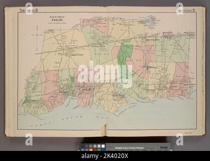 Plan der Stadt Islip. Township-Kartographie. Atlanten, Karten. 1888. Lionel Pincus und Prinzessin Firyal Map Division. Atlanten , New York (Bundesstaat) , Suffolk County Stockfoto
