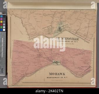 St. Johnsville Montgomery Co. Township; Mohawk Montgomery Co. Township Kartografisch. Atlanten, Karten. 1868. Lionel Pincus und Prinzessin Firyal Map Division. Immobilien , New York (Bundesstaat) , Montgomery County, Immobilien , New York (Bundesstaat) , Fulton County, Montgomery County (N.Y.), Fulton County (N.Y.) Stockfoto