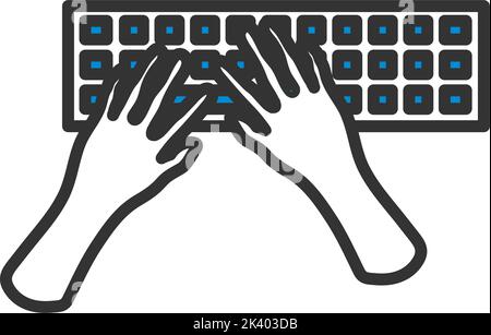 Symbol Für Die Eingabe. Editierbare Fett Formatigte Kontur Mit Farbfüllungsdesign. Vektorgrafik. Stock Vektor