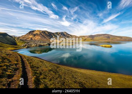 FROSTASTAOAVATN HIGHLANDS ISLAND Stockfoto