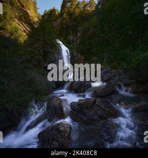 Wasserfall El Salto in Sallent de Gállego Stockfoto