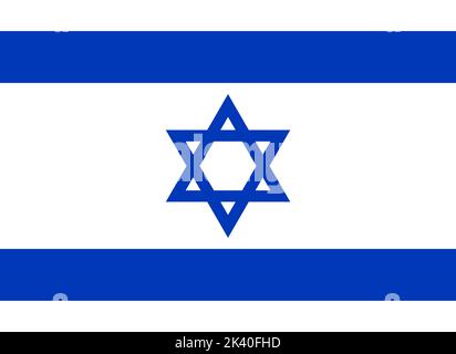 Vektor Flagge von Israel in Originalfarben Stock Vektor