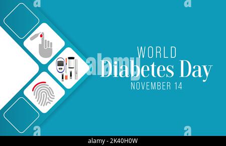 Der Weltdiabetestag wird jedes Jahr am 14. November beobachtet Stock Vektor