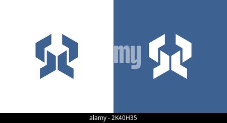 Ein bearbeitbares, modernes und ausgeklügeltes Logo mit den Initialen des SR-Buchstabens Stock Vektor