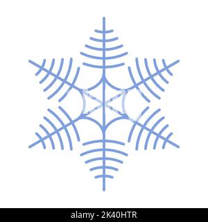 Vektorsymbol Schneeflocke. Weihnachten und Winter Thema. Einfache, flache Abbildung auf weißem Hintergrund Stock Vektor