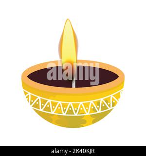 Dekorative Diwali Tiefe Vektor Illustration Stock Vektor