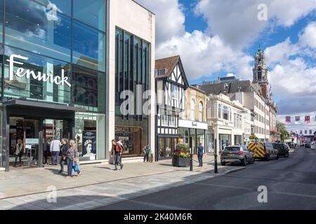 Colchester High Street, Colchester, Essex, England, Großbritannien Stockfoto