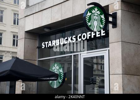 Kopenhagen /Dänemark/29. September 2022/ Starbucks Coffee Cafe der Seattle-Kette in der dänischen Hauptstadt Kopenhagen. (Foto..Francis Joseph Dean/Dean Picturs. Stockfoto