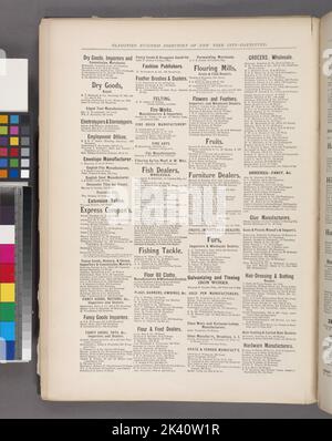 Classified Business Directory of New York 5 kartografisch. Atlanten, Karten. 1871. Lionel Pincus und Prinzessin Firyal Map Division. New York (Bundesstaat) Stockfoto