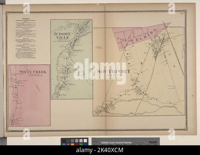 Southport Subscriber's Business Directory; Seely Creek Village; Judsonville Village; Southport Village Kartographie. Atlanten, Karten. 1869. Lionel Pincus und Prinzessin Firyal Map Division. Chemung County (N.Y.), Immobilien , New York (Bundesstaat) , Chemung County, Unternehmen, New York (Bundesstaat) , Chemung County Stockfoto