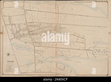 Suffolk County, V. 1, doppelseitige Platte Nr. 12 Karte begrenzt durch St. Marks Ave., Bayberry Point, Saxtons Ave. Kartografisch. Atlanten, Karten. 1902 - 1909. Lionel Pincus und Princess Firyal Map Division. Suffolk County (New York) Stockfoto