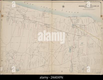 Suffolk County, V. 2, Doppelseite Platte Nr. 6 Karte begrenzt durch Long Island Sound, Ridgeville, Middle Island kartografisch. Atlanten, Karten. 1902 - 1909. Lionel Pincus und Princess Firyal Map Division. Suffolk County (New York) Stockfoto