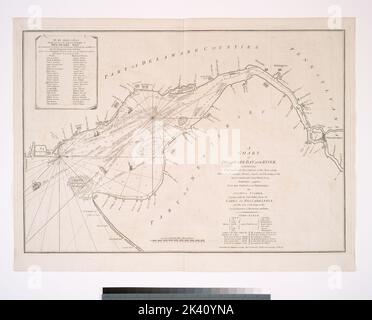 Eine Karte der Bucht von Delaware und des Flusses : mit einer vollständigen und genauen Beschreibung der Ufer, Buchten, Häfen, Sondierungen, Schwärme, sands, und Lager der bedeutendsten Landmarken &c. &c. Kartografisch. Karten, Atlanten. 1800. Lionel Pincus und Prinzessin Firyal Map Division. Seekarten , Nordatlantik, Seekarten , englischer Kanal, Seekarten , Delaware Bay (Del. Und N.J.), Delaware Bay (Del. Und N.J.) , Karten, Flussmündung Des Delaware , Karten Stockfoto