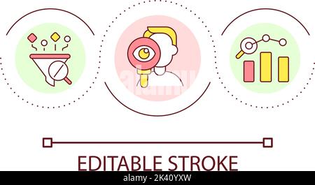 Symbol für das Konzept der erfassten Datenschleife steuern Stock Vektor