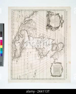 Amerique septentrionale divisée en ses principales parties kartografisch. Karten. 1694. Lionel Pincus und Prinzessin Firyal Map Division. Nordamerika Stockfoto