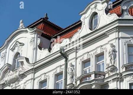 Hochwertige, komplett renovierte Altbauten Stockfoto