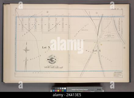 Teil der Kartographie von ward 7 Platte P. Atlanten, Karten. 1880. Lionel Pincus und Prinzessin Firyal Map Division. Oswego (N.Y.), New York (Bundesstaat) , Oswego (N.Y.) Stockfoto