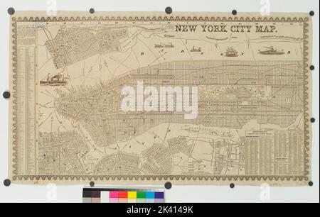 Stadtplan von New York. Kartografisch. Karten. 1860. Lionel Pincus und Prinzessin Firyal Map Division. New York (New York) Stockfoto