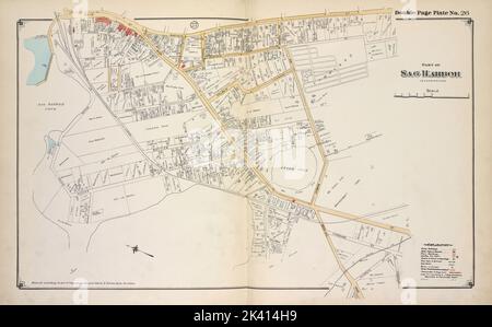 Teil der Sag Harbour-Kartographie. Atlanten, Karten. 1915 - 1917. Lionel Pincus und Princess Firyal Map Division. Suffolk County (New York) Stockfoto
