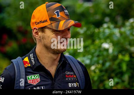 Marina Bay, Singapur. 28. September 2022. Max Verstappen aus den Niederlanden tritt für Red Bull Racing an. Der Aufbau, Runde 17 der Formel-1-Meisterschaft 2022. Kredit: Michael Potts/Alamy Live Nachrichten Stockfoto