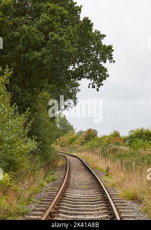 Ein stillgerades Gleis in Somerset Stockfoto