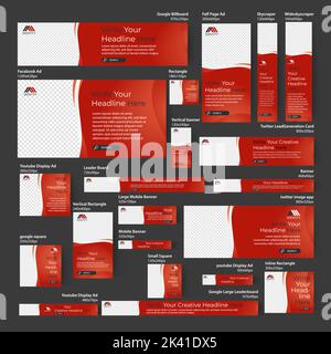 Modernes Web Mega Bundle für Verkaufsförderung Farbverlauf Layout-Design Stock Vektor