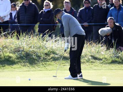 Bill Murray beim ersten Tag der Alfred Dunhill Links Championship 2022 in Carnoustie. Bilddatum: Donnerstag, 29. September 2022. Stockfoto