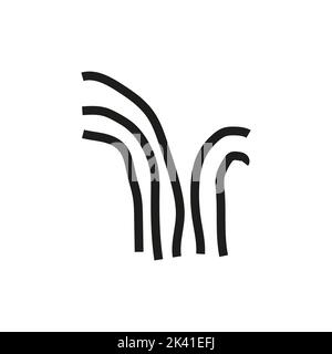 Abstrakte Landschaftselemente. Geometrische Schablone mit Wellenform. Stock Vektor