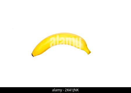 Eine Banane auf weißem Hintergrund Stockfoto