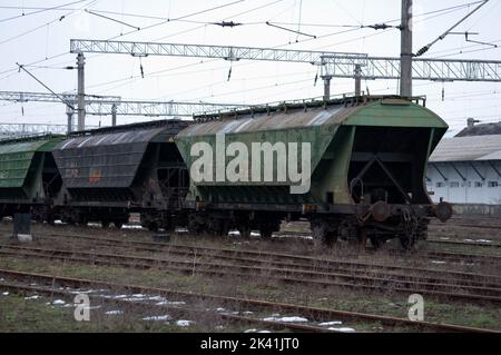 Güterzüge auf Stadt-Cargo-terminal Stockfoto