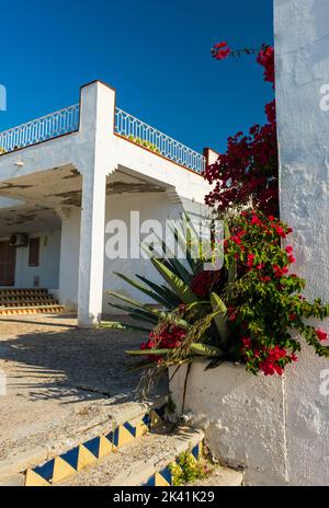 Kleiner Ferienort Sitges in den Vororten von Barcelona. Katalonien, Spanien Stockfoto