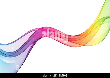 Abstraktes mehrfarbiges Farbspektrum Wellendesign-Element. Stock Vektor